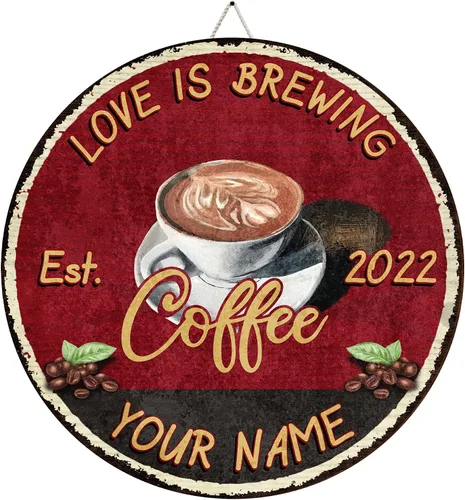 Miniatura 18 de Letrero de madera personalizado para barra de café, terapia en una taza tolerable a la gente, placa de pared para decoración de cocina, regalos