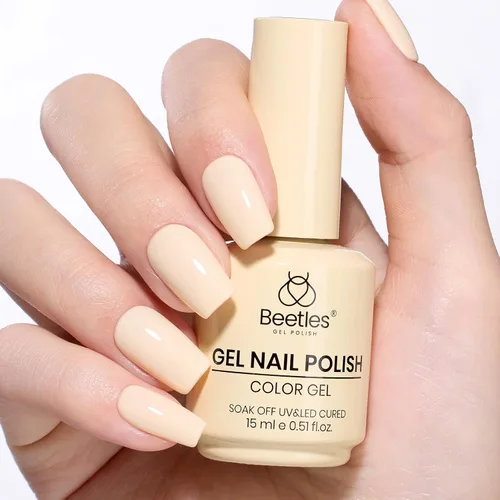 Miniatura 513 de Beetles - Esmalte de uñas de gel marrón – 0.5 onzas líquidas de esmalte de gel marrón oscuro, lámpara LED UV para uñas, regalo de manicura para I