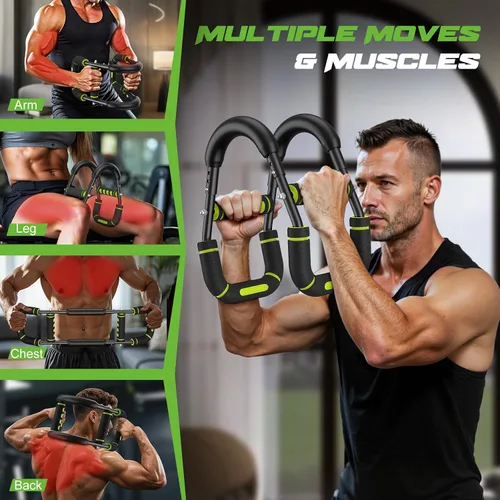 Miniatura 2 de Twister Arm Trainer for Men, Chest Workout Equipment 5-Level Adjustable (40-130lb) with Ergonomic 27° Targets Biceps/Clip/Thigh, Portable Exerciser