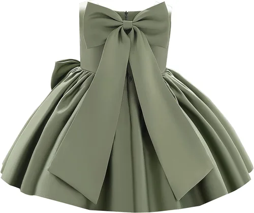IADOER Girl Flower Dress Sleeveless Flower Princess Wedding Dress for Toddler and Baby Girl