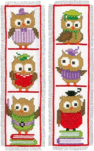 Miniatura 10 de Vervaco Kit de marcapáginas de punto de cruz Little Monsters (juego de 2) 2.4 x 8 pulgadas