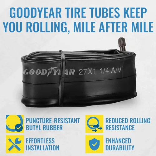 Miniatura 2 de Tubo de Bicicleta Goodyear con Goma de Butilo - Tubos de Bicicleta Confiables para Ciclismo Premium