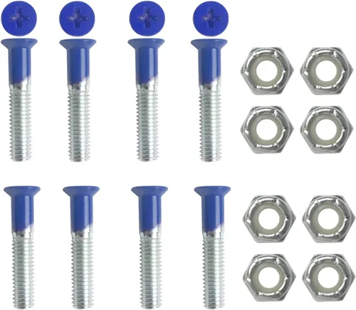 Dime Bag Hardware Tuercas y pernos de montaje para monopatín 1" Phillips - Azul
