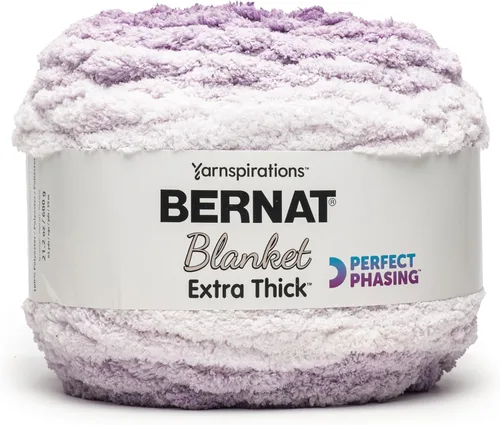 Miniatura 56 de Bernat - Hilo para manta extra grueso color niebla azul - 1 paquete de 21.12 oz/598.74 g - 100% poliéster - #7 Jumbo - 72 yardas - Hilo grueso