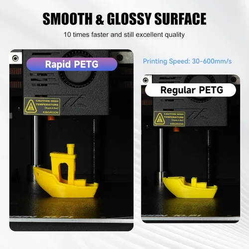 Miniatura 4 de Kingroon - Filamento de impresora 3D PETG de alta velocidad de 0.069 pulgadas, filamento rápido para impresora 3D para filamento de impresión hiper