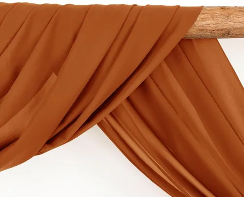 Miniatura 3 de LINXTAR 1 panel de tela para arco de boda, 1 panel de 30 x 18 pies, cortina de arco de gasa transparente de terracota para cabina de fotos