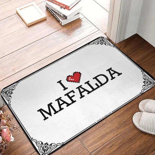 Tapete retro con texto en inglés "I Love Mafalda", decoración para habitación y hogar (color color: color, tamaño: 15.7 x 23.6 in)