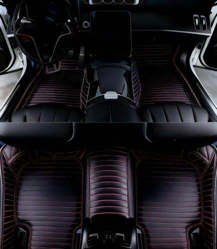 Tapetes de cuero para automóvil con protección para todo tipo de clima personalizados para sedanes, SUV y vehículos deportivos, impermeables (3D 3D