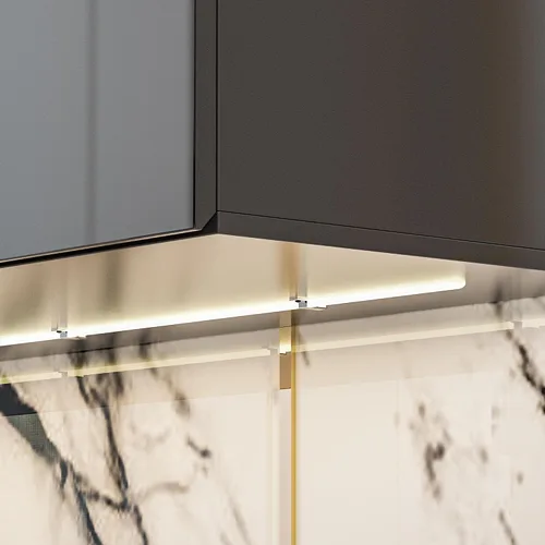 Miniatura 7 de Homsee Soporte de TV LED flotante para televisores de hasta 70 pulgadas, consola multimedia de madera montada en la pared con superficie brillante