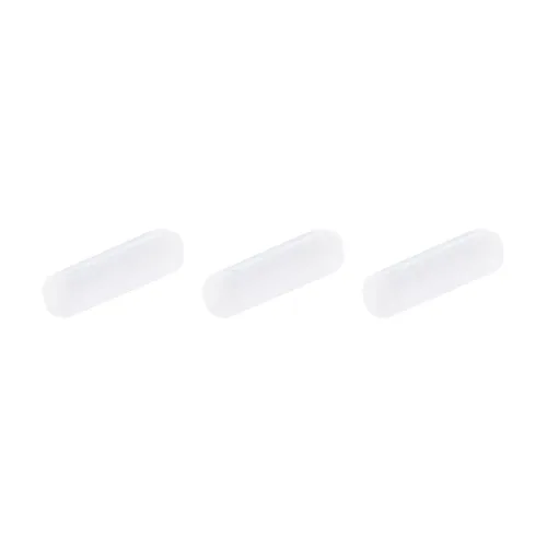MECCANIXITY Agitador magnético mezclador barra de agitación barra 12 mm (0.47 ") x3mm cilindro forma PTFE recubrimiento imán blanco para laboratorio