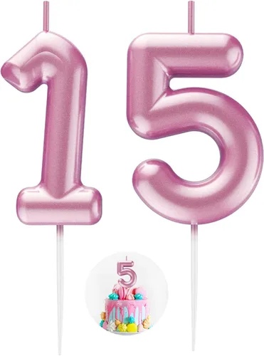 Miniatura 63 de Velas número 2 arcoíris con número 3D de feliz cumpleaños para decoración de fiesta de pastel de cumpleaños, suministros de celebración