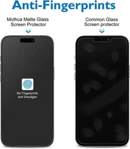 Miniatura 3 de Mothca Paquete de 2 protectores de pantalla de vidrio mate para iPhone 16 Pro Max [6.9 pulgadas] + 2 protectores de lente de cámara, vidrio templado