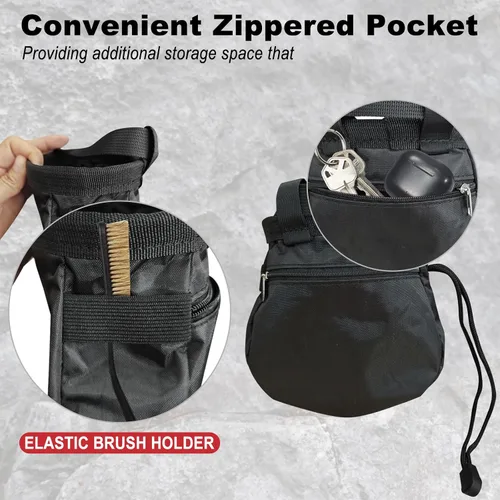 Miniatura 4 de Bolsa de tiza para escalada en roca y bouldering: bolsa de tiza para interiores y exteriores, para hombres y mujeres, equipo y accesorios de escalada