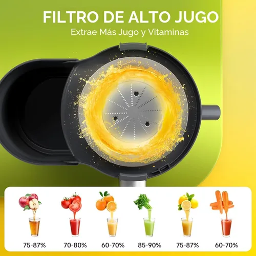 Miniatura 4 de Máquina exprimidora, extractor de exprimidor centrífugo de 500 W con 3 velocidades y boca ancha de 3 pulgadas para frutas y verduras, exprimidor