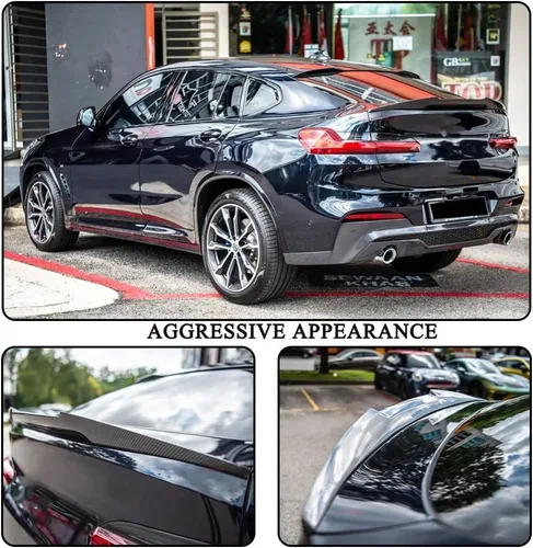 Miniatura 3 de alerón de baúl de fibra de carbono para BMW X4 G02 X4M F98 2019-2025 alerón trasero Highkick ala de fábrica Outlet