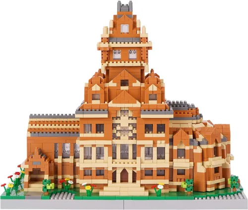 Miniatura 7 de Bloques de construcción micro, mundialmente famosa escuela de negocios bloque de construcción conjunto 3047 PCS arquitectura modelo de construcción