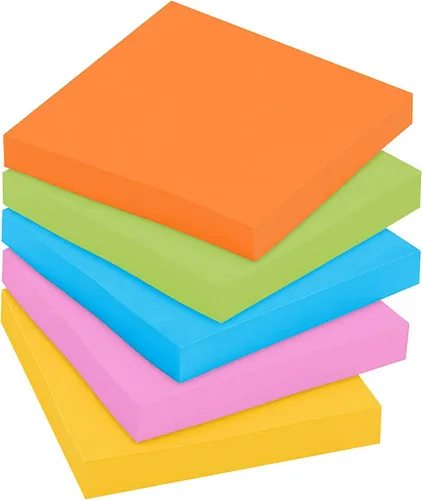 Miniatura 10 de Post-it Notas súper adhesivas, 3 x 3 pulgadas, 5 blocs, 2 veces más poder de adherencia, colección Energy Boost, colores brillantes, reciclables