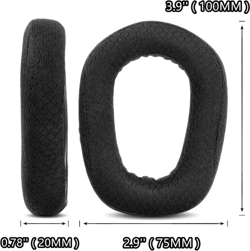 Miniatura 3 de Almohadillas G435 para oídos, almohadillas de repuesto compatibles con Logitech G435 Bluetooth Wireless Gaming Auriculares Tela, color negro