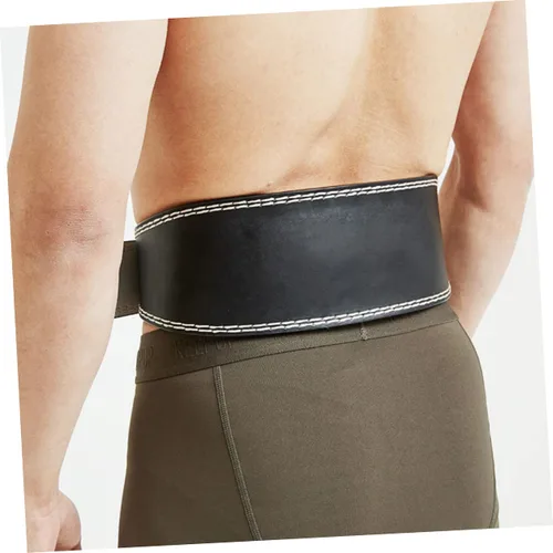 Miniatura 5 de BESPORTBLE Cinturón de ejercicio ajustable para hombre, cinturón de cintura para hombres, cinturón de sentadillas para la espalda, cinturón