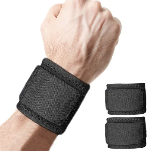 Paquete de 2 correas de compresión de muñeca y soporte ajustable, muñequera túnel carpiano para hombres y mujeres, entrenamiento, dolor de muñeca,