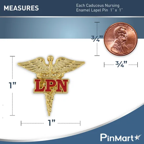 Miniatura 34 de PinMart s Caduceus - Pin de solapa esmaltado para enfermería, insignia ideal para CNA, accesorios de asistente médico, insignia de enfermera