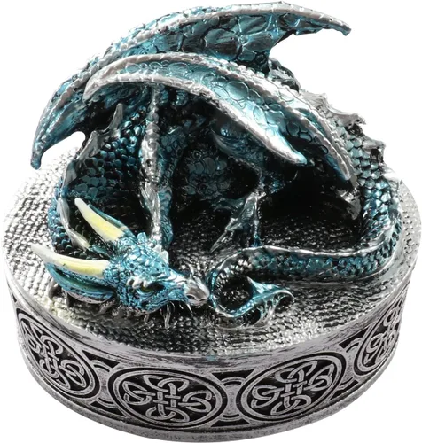 Miniatura 7 de Caja de almacenamiento única de regalo de dados DND con patrón de dragón, gran caja de regalo DND, juegos de mesa MTG de mazmorras y dragones