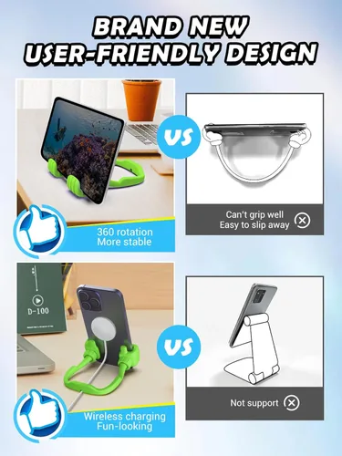 Miniatura 5 de Cesta de Pascua esencial para adolescentes, niñas, niños, soporte para teléfono celular: soporte ajustable para teléfono perezoso para escritorio