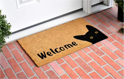 Miniatura 2 de Calloway Mills AZ105001729 Alfombra Kitty Korner, 17 x 29 pulgadas, color natural/negro