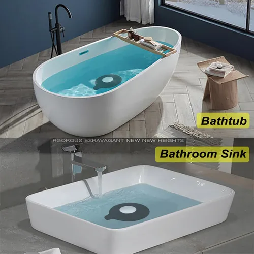 Miniatura 6 de Seatery Tapón para lavabo de baño, tapón de desagüe de bañera, tapón de drenaje de bañera, cubierta de drenaje de bañera, tapón de drenaje