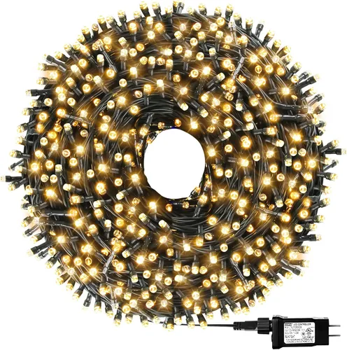 Miniatura 11 de Guirnalda de luces de Navidad con enchufe de extremo a extremo, 8 modos, 108 pies, 300 LED, IP55, impermeable, con certificación UL
