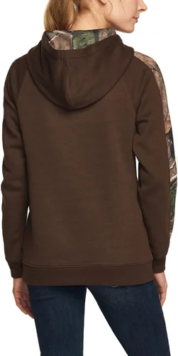 Miniatura 3 de CQR Sudadera con capucha de forro polar para mujer, con bolsillo frontal al aire libre, sudadera con forro polar de invierno
