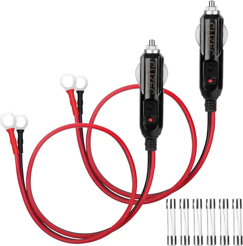 Miniatura 9 de CUZEC Adaptador de encendedor de cigarrillos macho de 15 A, cable de alimentación de 1.6 pies / 1.6 ft 16 AWG para inversor de automóvil, bomba