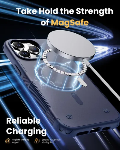 Miniatura 4 de Rockaway Funda magnética para iPhone 14 Pro Max, compatible con MagSafe, antideslizante, resistente a prueba de golpes, para iPhone 14 Pro Max