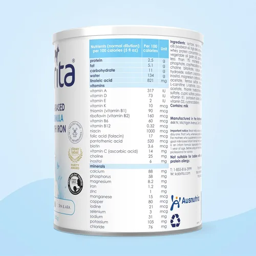 Miniatura 2 de Kabrita Fórmula infantil en polvo a base de leche de cabra con hierro, DHA, ARA y prebióticos, para bebés de 0 a 12 meses, sin OMG, 28 onzas