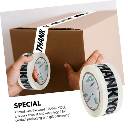 Miniatura 9 de STOBOK 1 rollo de cinta adhesiva de sellado decorativa de agradecimiento para envolver adhesivo fuerte multiusos para decoración del hogar