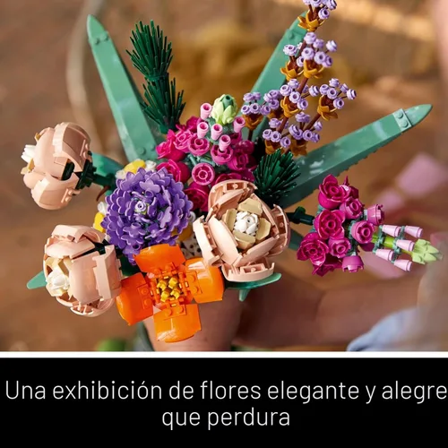 Miniatura 2 de LEGO Botanicals Juego de Construcción Ramo de Flores - Flores Artificiales para Decoración del Hogar y Exhibición, Edades 18+ - Pequeñas Flores