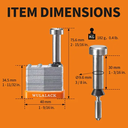 Miniatura 2 de WULALACK - Cerradura de pasador de acero laminado de 1.575 pulgadas, paquete de 6 candados de remolque con llave igual con enganche de 1-3/8