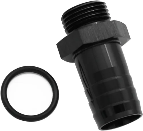 Miniatura 11 de Aluminio -4 AN ORB macho a 1/4 "(6.35mm) Barb Push On Manguera Adaptador Negro