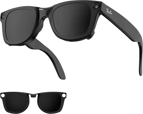 HIBLOKS Clips polarizados para Ray-Ban Meta Wayfarer (RW4008 y RW4012 Grande 53-22), clips de decoloración compatibles con Ray-Ban Meta Wayfarer Gen