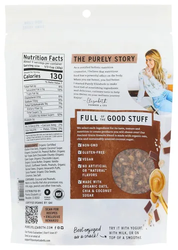 Miniatura 2 de Purely Elizabeth, granola orgánica de grano antiguo