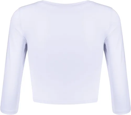 Miniatura 18 de Camiseta corta para mujer, cuello redondo, manga 3/4, casual, Y2K, linda camiseta corta para yoga