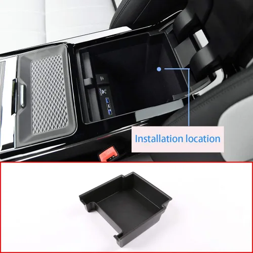 Miniatura 2 de Caja de almacenamiento de reposabrazos de plástico ABS Bandeja de guante de consola central para Land Rover Range Rover Evoque 2019 2020