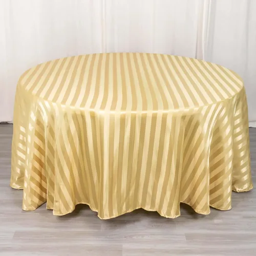 Miniatura 21 de Efavormart - Mantel redondo de satén a rayas blancas y negras de 120 pulgadas sin costuras para decoración de bodas, fiestas, eventos