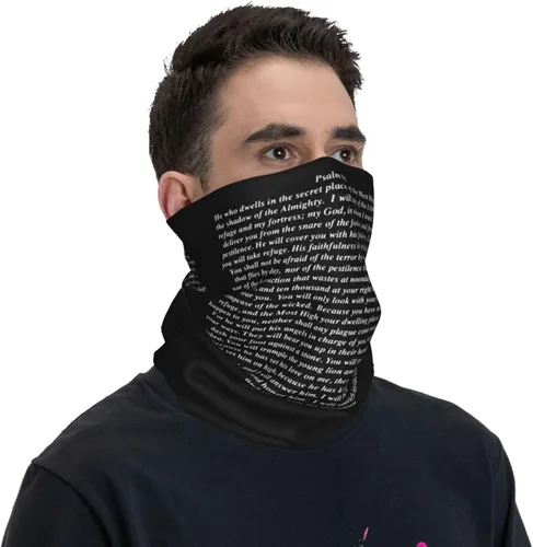 Miniatura 6 de Psalm 91 - Pasamontañas para el cuello, pasamontañas, máscara facial transpirable para hombres y mujeres, color blanco