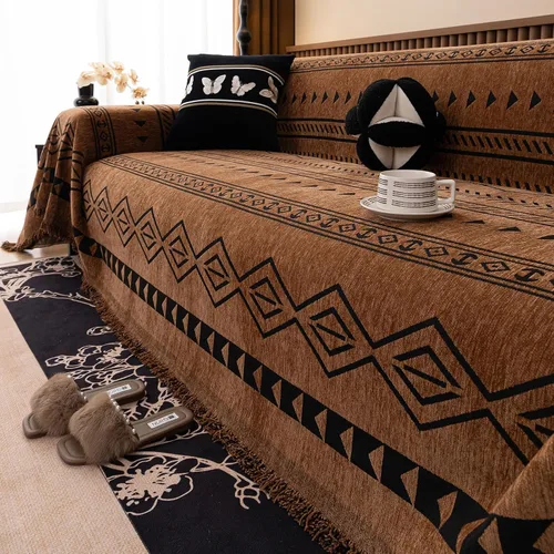 Miniatura 69 de VClife Fundas de sofá bohemio de felpilla para sofá seccional, fundas de sofá suaves y antideslizantes para sofá de 2 cojines, protector de muebles