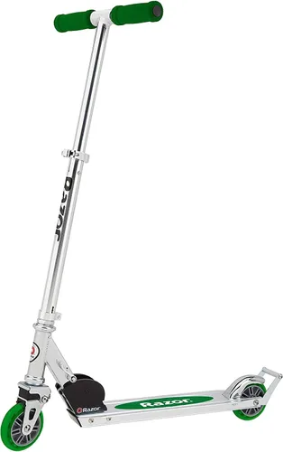 Miniatura 10 de Razor A2 Kick Scooter for Kids Ages 5+ – Wheelie Bar, Foldable, Lightweight, Aluminum Frame, Front Vibration Reducing System, Adjustable Height Azul