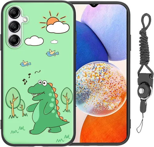Miniatura 44 de Funda para Galaxy A51 5G (no compatible con la versión A51 4G) con correa de cordón, para niñas y mujeres, diseño lindo de anime, funda de silicona