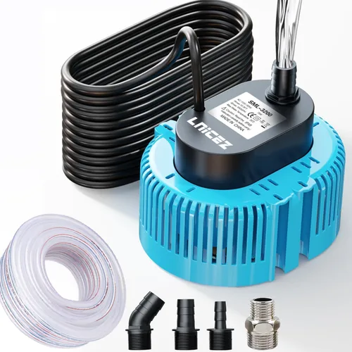 Bomba de sumidero, bomba de agua sumergible ultra silenciosa de 950 GPH, bomba de cubierta de piscina, bomba de sumidero para drenaje de piscina con