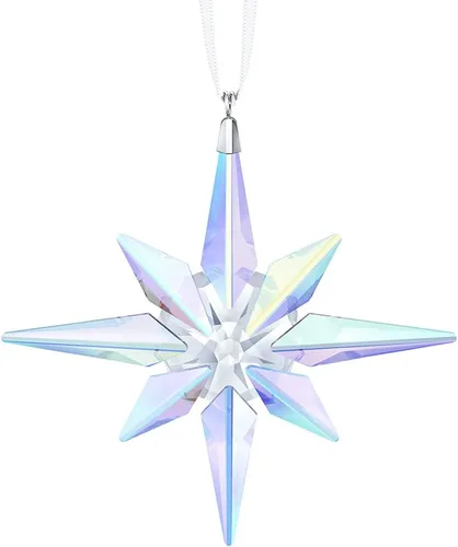 Miniatura 4 de SWAROVSKI Adorno de Navidad, grabado de 125 aniversario, edición anual de 2020, juego de tarro de cristal y estrella