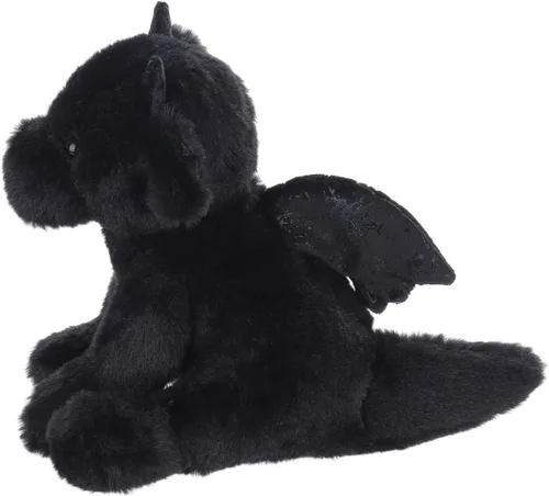 Miniatura 6 de Apricot Lamb Dragón Negro de Peluche Suave para Niños, Juguetes de Peluche Lindos y Suaves para Niña y Niño, Dragón Negro Esponjoso de Peluche Negro